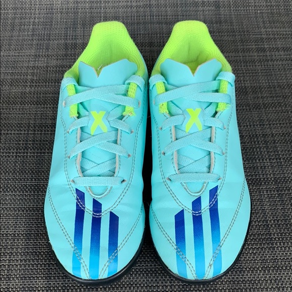 adidas Kids X Speedportal.4 TF Jr. Turf Aqua Soccer Boots Shoes Size 12.5 - Picture 5 of 15